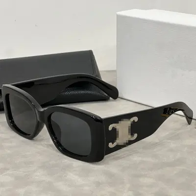 Wide Temple Square Sunglasses, Large Frame, Model 7802 - 4