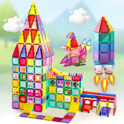 Magnetic Rods and Magnet Block Set, Early Education Toy for Children - 5