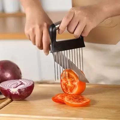 不锈钢洋葱针切片固定器松肉针嫩肉器洋葱插厨房小工具洋葱切碎器