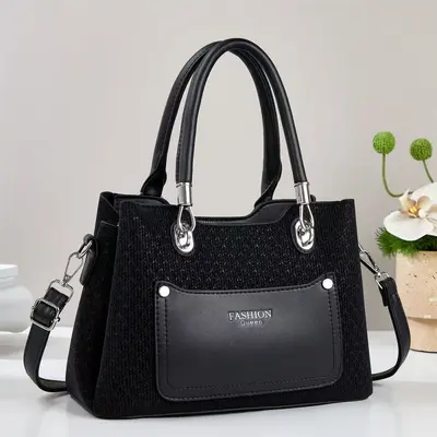 Simple Elegant Women's Shoulder Bag, Large Capacity, for Commuting - 1