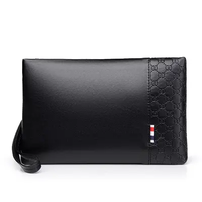 Men's Clutch Bag, Large Capacity, Soft Leather, iPad Compatible