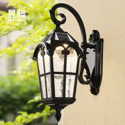 Solar Waterproof Outdoor Wall Lamp, European Style