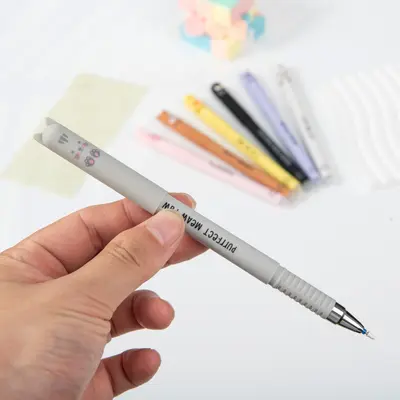 Erasable Gel Pen, Blue, Animal Pattern, for Students - 4