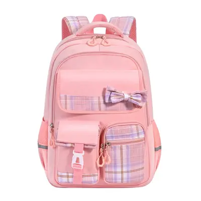 Neues grenzüberschreitendes Schleife-Dreibestandteile-Set Schulrucksack große Kapazität Doppeltragegurte für Mittel- und Oberschülerinnen sowie Studentinnen - 7