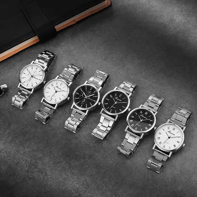 Grenzüberschreitende Nischen-Herrenuhr auf Lager, Großhandels-Dekohrrenuhr aus Edelstahl, einfache Quarzuhr für Männer mit Luxusgefühl - 4
