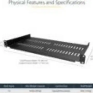 1U Server Cabinet Metal Rack with Ventilation and Heat Dissipation, Cantilever Tray Shelf