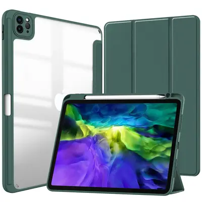 Protective Case for iPad 11, 10.2 Inch with Pen Slot, Acrylic Painted Leather Cover - 13