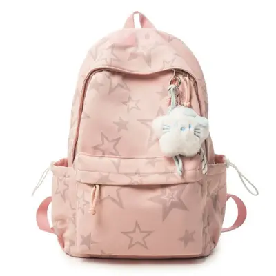 Large Capacity Lightweight Star Print Student Backpack - 11