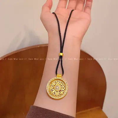 Dönerli Pusula Kolye Uzun Zincir Yeni Çin Tarzı - 7
