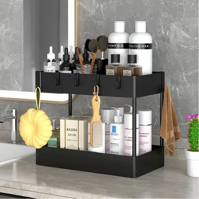 Amazon çekmeceli çift katmanlı lavabo altı saklama rafı mutfak saklama kutusu masaüstü çok fonksiyonlu baharatlık