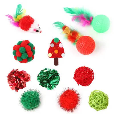 Weihnachts-Katzenspielzeug-Set - 5