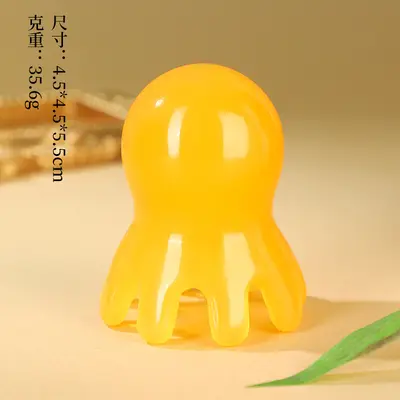 Portable Head Massage Device, Large Acupressure Meridian Brush, Wide-Tooth Octopus Gua Sha - 7