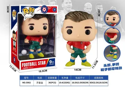World Cup Football Star Figurine, Mbappe, Messi, C. Ronaldo Collectible - 8