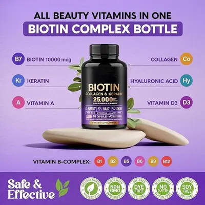 Biotin Collagen Keratin Hair Growth Capsules - 4