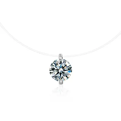 S925 Silber Moissanit Halskette, Meerjungfrauen-Träne