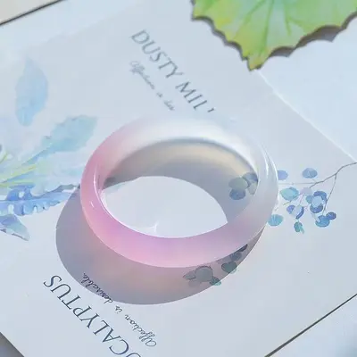 Armband aus natürlichem Achat, kirschrot, Eismadonnenjadedesign - 10