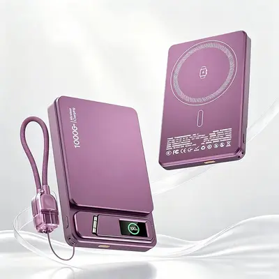 3C Certified MagSafe Power Bank C2 with TFT Color Screen and Stand - 7