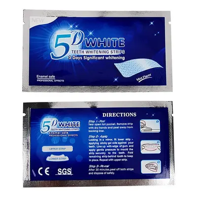 5D göz alıcı beyaz diş beyazlatma şeritleri beyazlatıcı jel şeritleri göz alıcı beyaz diş şeritleri 7 çift 14 şerit stokta dropshipping