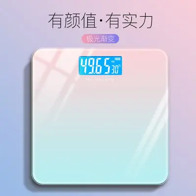 Smart LED Digital Bathroom Scale with Hidden Display, Compact Health Scale - 9