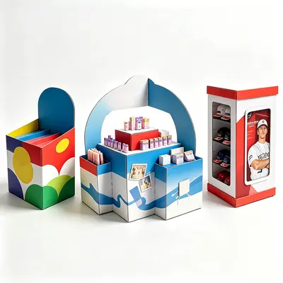 Kassen-Displaykarton Wellpappe farbige Box PDQ Promotion-Display-Box Werbe-PVC-Aufsteller Supermarkt-Regal Individualisierung - 11