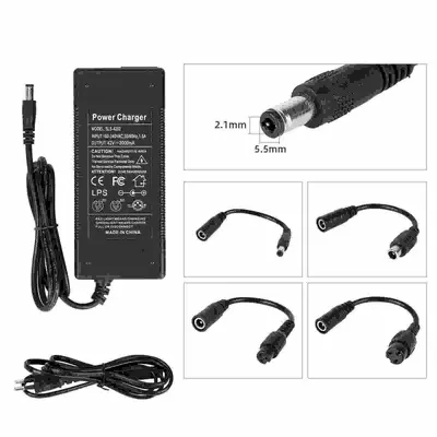 36V/42V Lithium-Akku-Ladegerät, DC-2.1-Stecker, 2A - 12