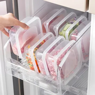 Refrigerator Fresh-keeping Box Freezer Food Portioning Food-grade Storage Box Sealed with Lid Frozen Meat Dividing Compartment Cold Storage Portioning Small Box - 3