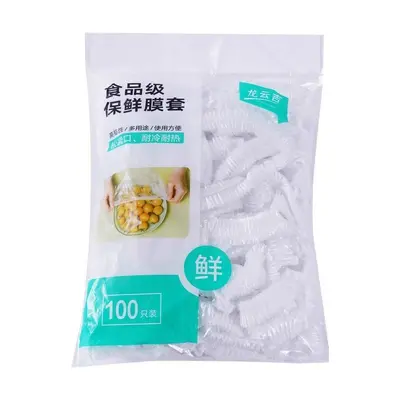 Food-grade PE plastic stretch covers with elastic edges for kitchen