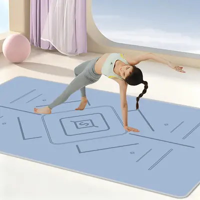 Large Crystal Velvet Yoga Mat, Non-Slip Silicone, Thick - 3