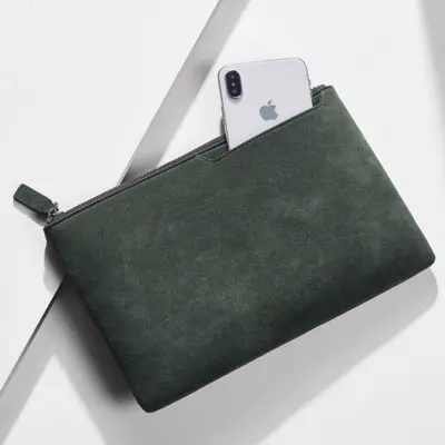 Men's Waterproof Leather Clutch Bag, Large Capacity - 4