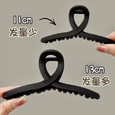 Oufile frosted texture grip large cross shark clip high ponytail hair clip hair accessories back of head wholesale