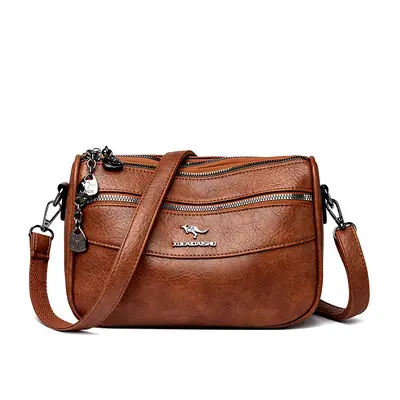 Women's Single-Shoulder Bag, Large Capacity, Multiple Zippers - 8