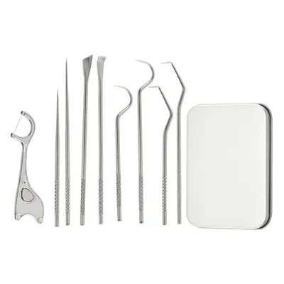Stainless steel 304 toothpicks and titanium alloy dental floss set