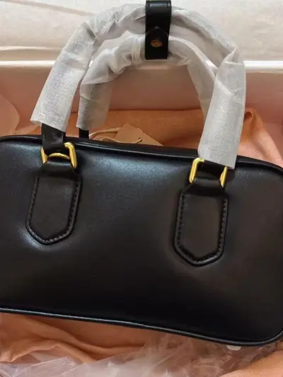 Retro Bowling Pillow Bag in Genuine Leather - 3