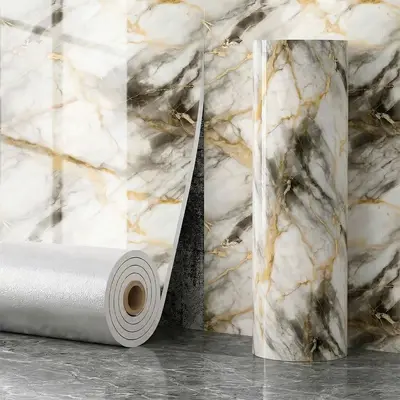 Imitation Ceramic Tile Marble Wall Sticker Waterproof Self-Adhesive - 9