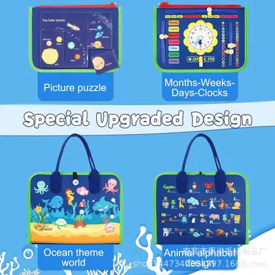 CPC CE Certified Felt Busy Board, Early Education Dressing Learning Toy for Children