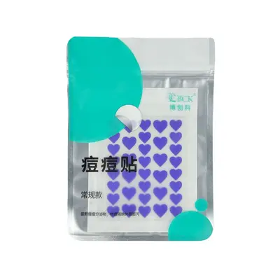 Colorful Heart-Shaped Acne Patches, Hydrocolloid, 36 Pieces