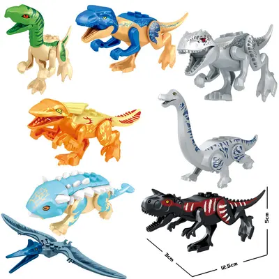 Jurassic Dinosaur Building Blocks Educational Small Particle Set Compatible with YG - 3