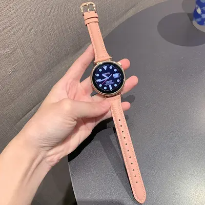 Genuine Leather Lychee Pattern Strap for Huawei GT5 and GT4 Watch