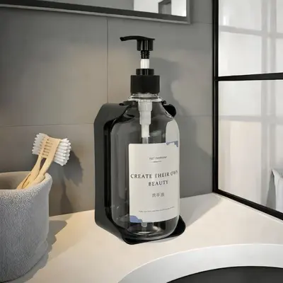 Wall-Mounted Soap Dish Without Punching, Press Dispenser Bottle for Shampoo and Shower Gel - 10