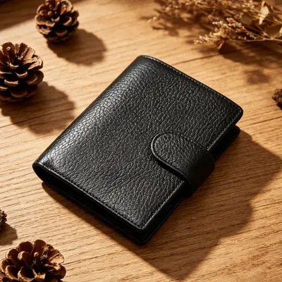 Genuine Leather Men's Wallet, Retro Multi-Slot, RFID Anti-Theft, Large Capacity - 9