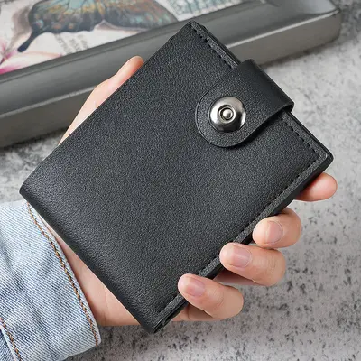 Erkek Kısa Düğmeli Cüzdan, Çok Kartlık, Yatay Model - 7