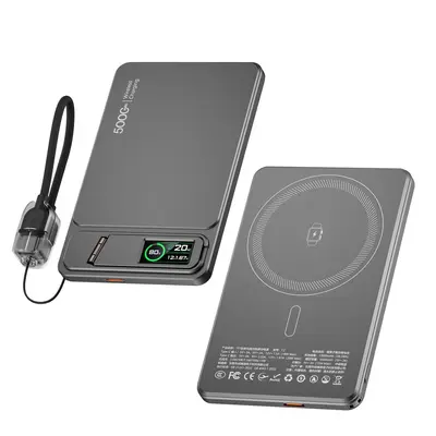 MagSafe Wireless Magnetic Power Bank with TFT Color Screen and Stand