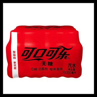 Coca-Cola Sugar-Free Cola, 300 ml x 6 Bottles, Case