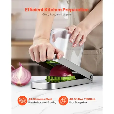 Multifunctional vegetable chopper, 3-in-1 blade, slicing and julienne