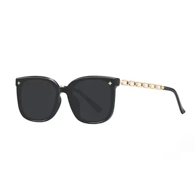 Women's Retro Square Frame Sunglasses with UV Protection - 8