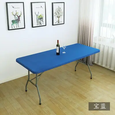 Rechteckige elastische Tischdecke Uni-Farbe - 7