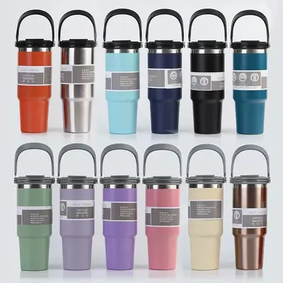 304 Stainless Steel Portable Sports Straw Cup, Large Capacity