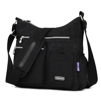 Women's Waterproof Nylon Crossbody Shoulder Bag Floral Pattern - 8