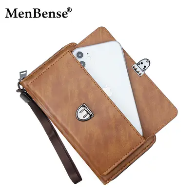 Retro Buckle Men's Long Wallet, Multi-Card Slots, Phone & Coin Compartment - 5