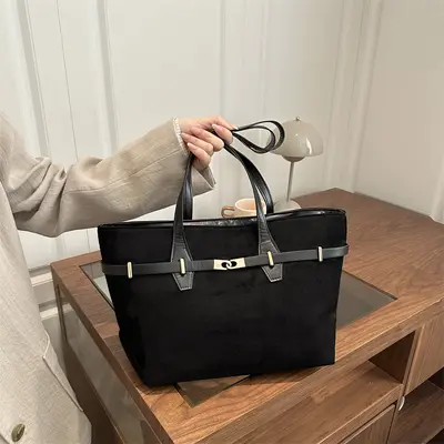 Trend Retro Büyük Kapasiteli Tote Çanta Kadın Trend Leopar Desenli Şık Kişisel Rahat Çok Amaçlı Niş Tek Omuz Çantası - 10